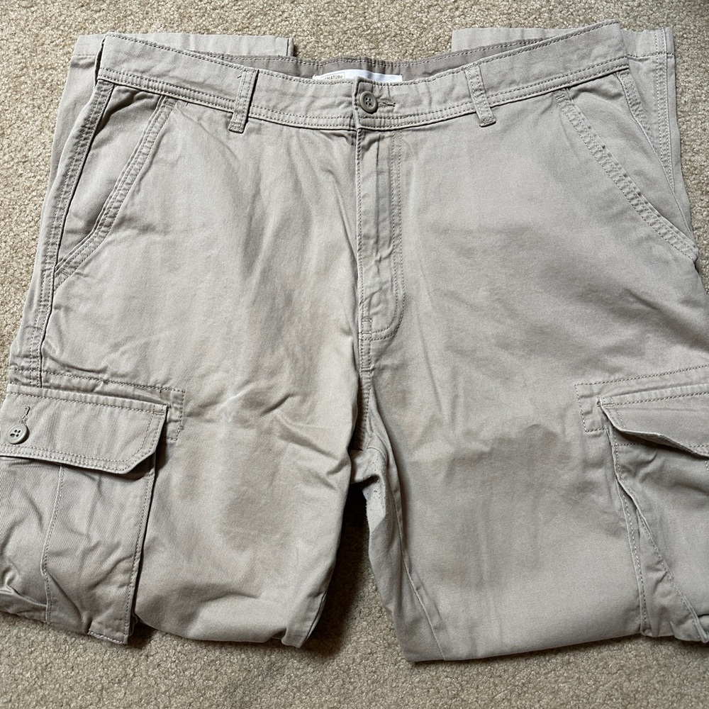 Signature Beige Cargo Pants